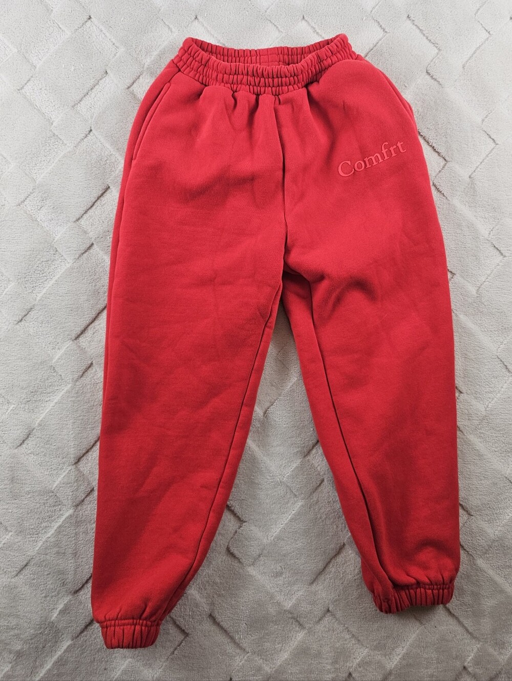 Comfrt Bright Red Cozy Sweatpants Joggers Girls Medium Youth